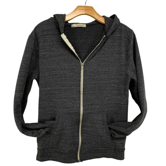 Threads 4 Thought Men's size Small Charcoal Gray Zipper Front Hoodie Jacket - Picture 3 of 10